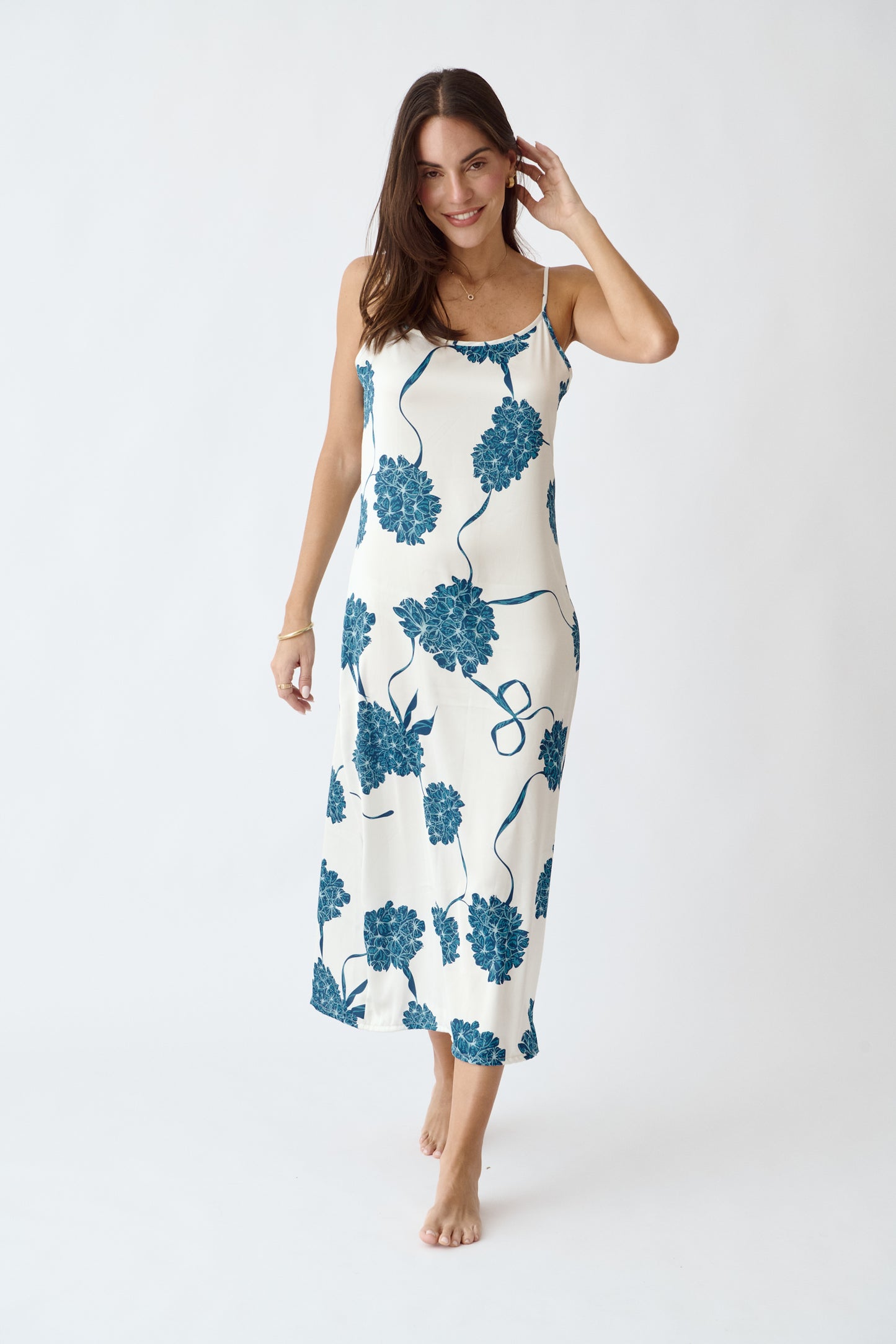 Washable Silk Kimono & Dress Set - Blossom
