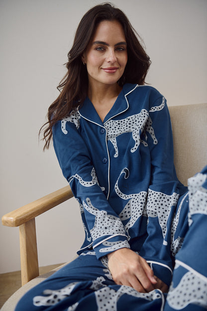 Pima Cotton Pajama Set - Savannah Blue