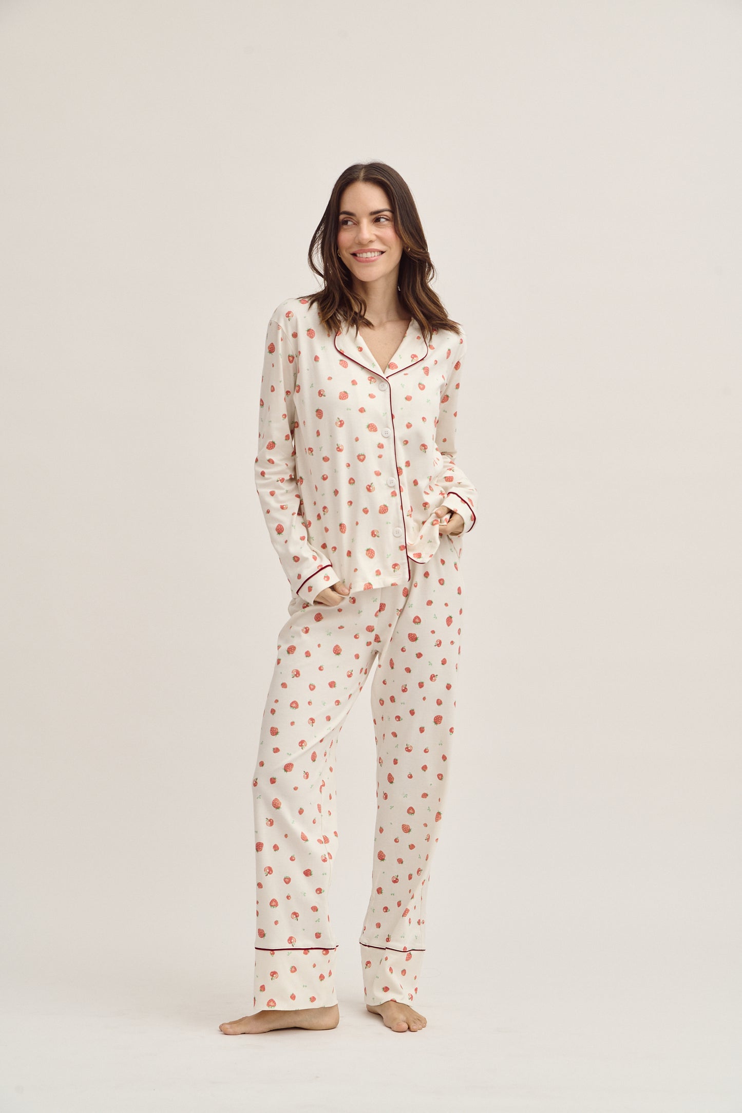 Pima Cotton Pajama Set - Strawberry Fields Forever