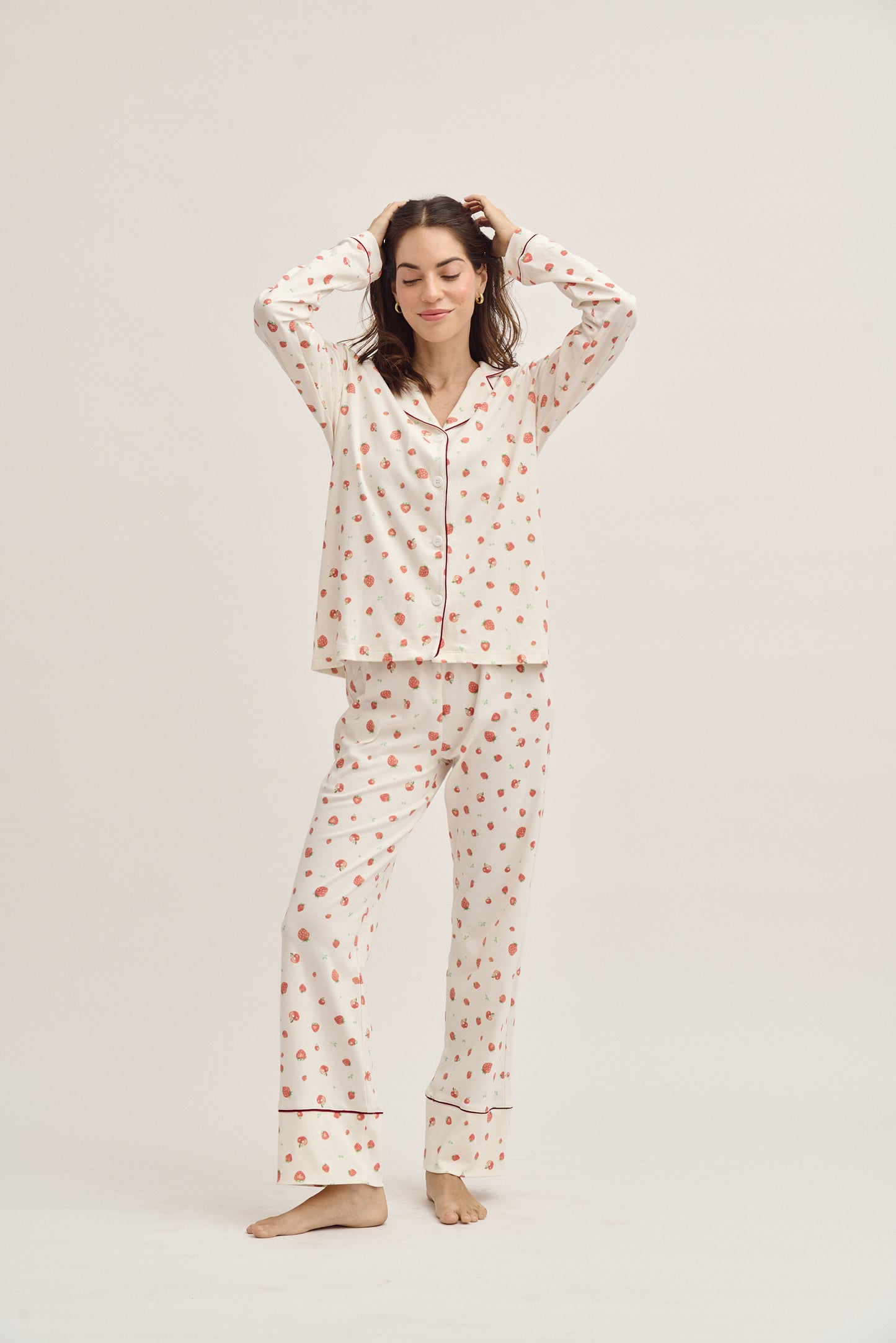 Pima Cotton Pajama Set - Strawberry Fields Forever