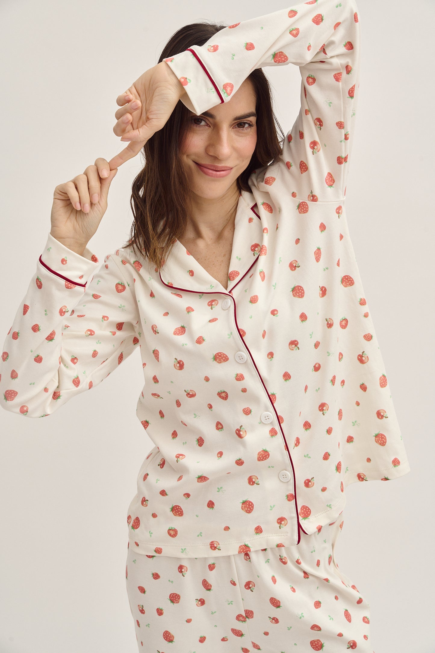 Pima Cotton Pajama Set - Strawberry Fields Forever