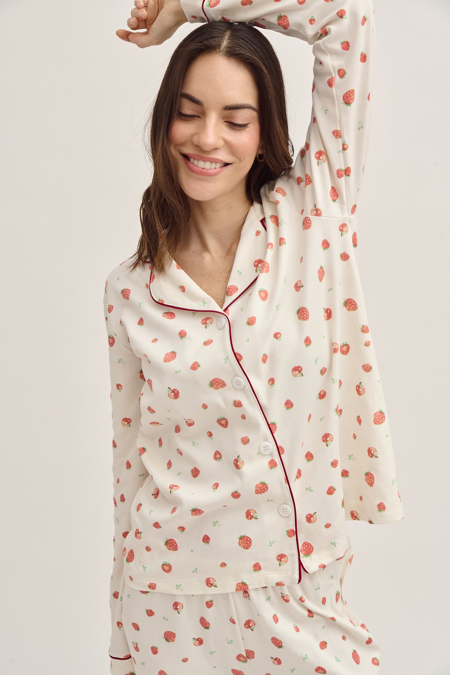 Pima Cotton Pajama Set - Strawberry Fields Forever