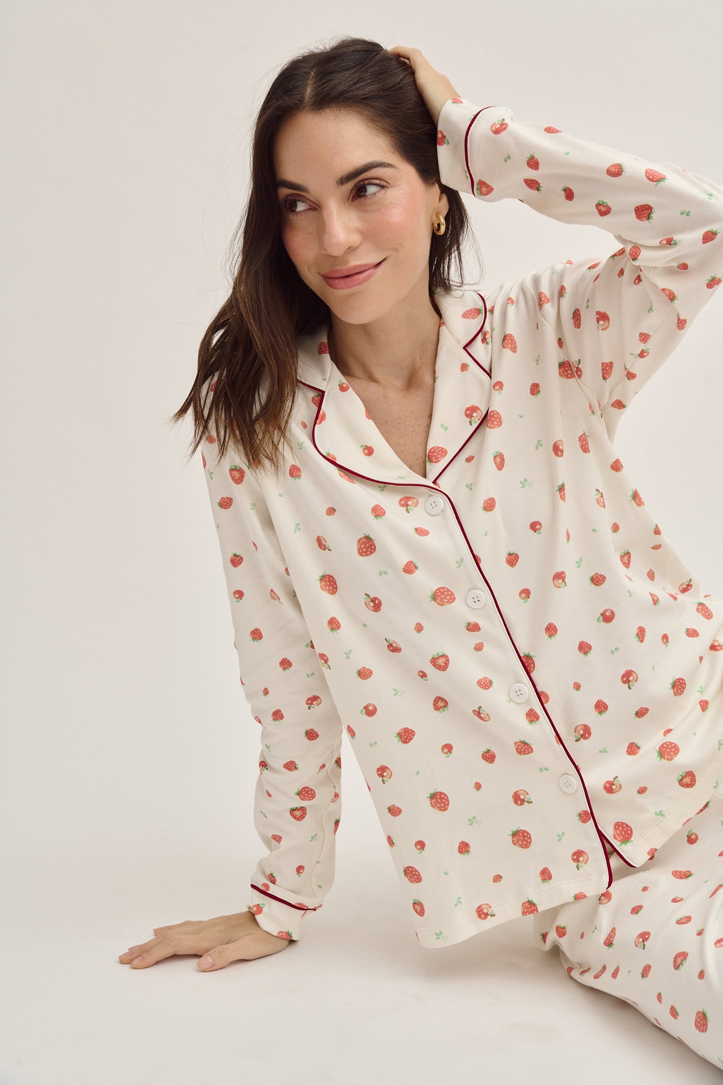 Pima Cotton Pajama Set - Strawberry Fields Forever