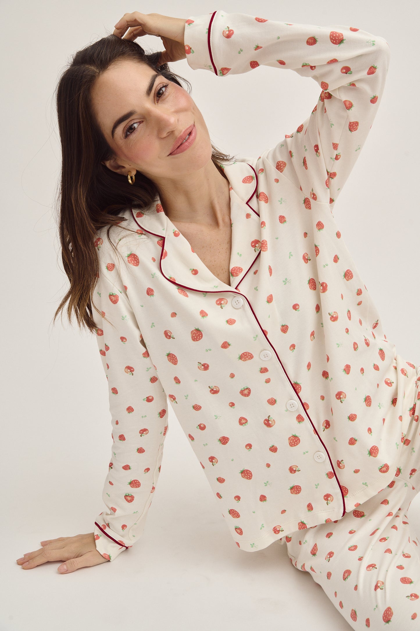 Pima Cotton Pajama Set - Strawberry Fields Forever