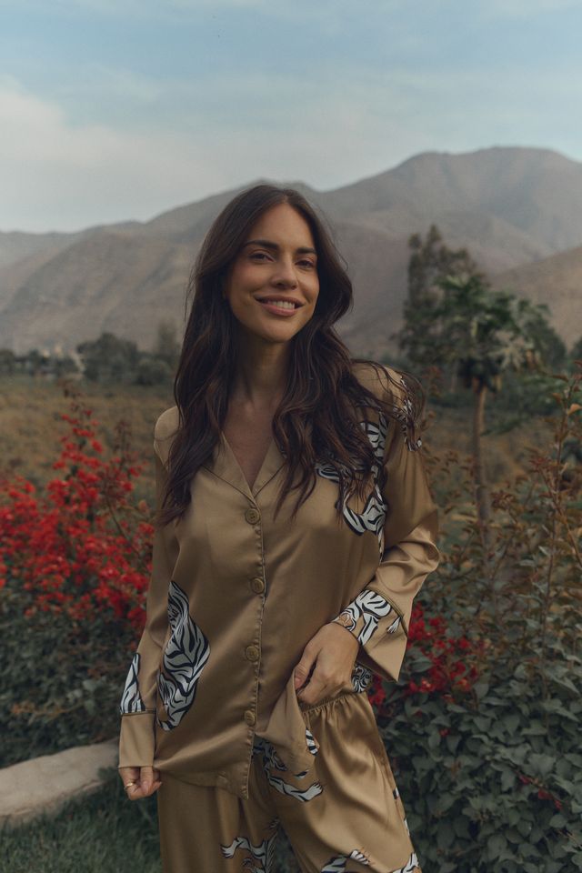 Washable Silk Pajama Set - Kenya Gold